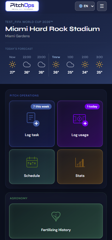 PitchOps dashboard screenshot